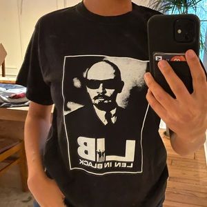 Len In Black - Lenin Communist joke shirt